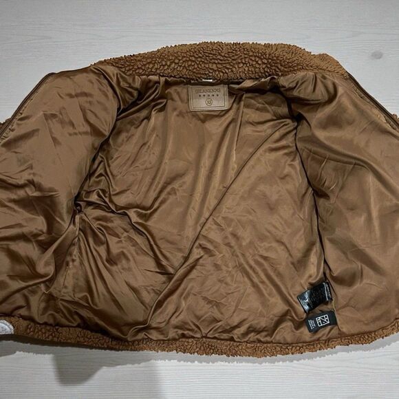 BLANKNYC Brown Floral Faux Shearling Flower Child Jacket Size XS - Picture 8 of 12